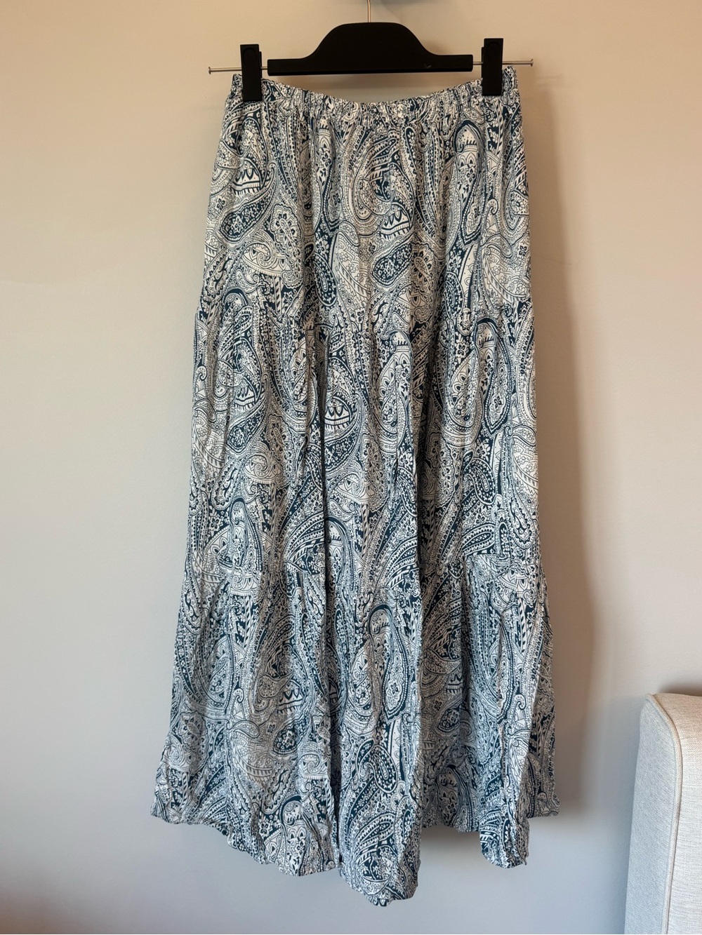 Blu Pepper Blue and White Maxi Skirt. Size: Small.